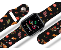 Apple watch řemínek Podzimní nadílka - Černá - 42/44/45mm