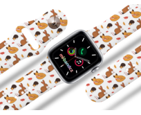 Apple watch řemínek Podzimní lesní zvěř - Bílá - 42/44/45mm