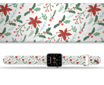 Apple watch řemínek Vánoční hvězda - 38/40/41mm, barva pásku bílá