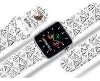 Apple watch řemínek Harry Potter - Relikvie smrti - 42/44/45mm, barva pásku bílá