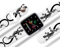 Apple watch řemínek Ještěrky - Bílá - 42/44/45mm