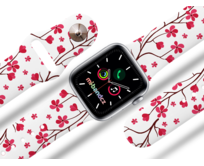 Apple watch řemínek Sakura - Bílá - 42/44/45mm