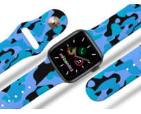 Apple watch řemínek Maskáč modrý - 42/44/45mm, barva pásku černá