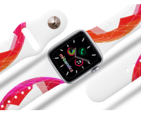 Apple watch řemínek Růžová planetka - Bílá - 42/44/45mm