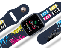 Apple watch řemínek Cákance barev - Modrá - 38/40/41mm