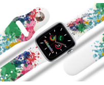 Apple watch řemínek Jelen v abstrakci - Bílá - 42/44/45mm
