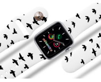 Apple watch řemínek Ptáci - Bílá - 42/44/45mm