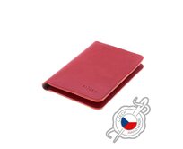 Kožená peněženka  Passport, velikost cestovního pasu, červená