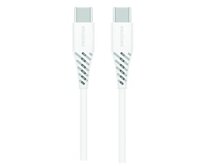 Data kabel  Textile USB-C/USB-C (PD) 5A (100W) 1,5 m, bílá