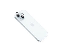 Ochranná skla čoček fotoaparátů  Camera Glass pro Apple iPhone 15/15 Plus, stříbrná