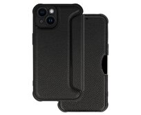 Razor Carbon Book Case for Iphone 14 , barva černá
