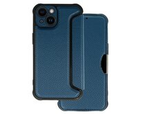 Razor Carbon Book Case for Iphone 14 , barva modrá