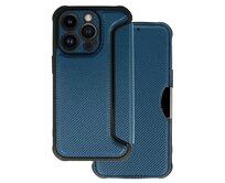 Razor Carbon Book Case for Iphone 14 Pro , barva modrá