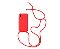 STRAP Silicone Case for Iphone 11 Pro , barva červená