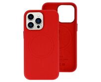 Kryt Leather Magsafe Iphone 15 , barva červená