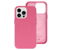 Kryt Leather Magsafe Iphone 15 Pro , barva růžová