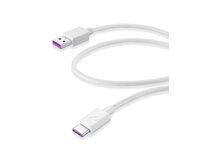 USB datový kabel  SC s USB-C konektorem, Huawei SuperCharge technologie, 120 cm, bílý
