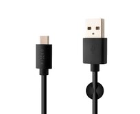 Dlouhý datový a nabíjecí kabel  s konektory USB/USB-C, USB 2.0, 2 metry, černý