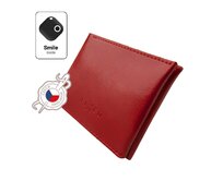 Kožená peněženka Smile Wallet se smart trackerem  Smile s motion senzorem, červená