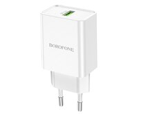 Borofone síťová nabíječka BN5 Jingrui - USB - QC 3.0 18W , barva bílá