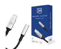 adaptér USB-C/Jack 3,5mm (samice) 0,15m, černo-stříbrná