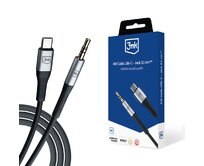 audio kabel - AUX Cable USB-C - Jack 3,5 mm, 1m, černá