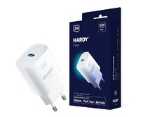 síťová nabíječka - HARDY Charger 33W, GaN 1x USB-C (PD) pro Apple, bílá