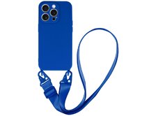 Kryt Strap Silicone pro Apple iPhone 14 , design 2 , barva modrá