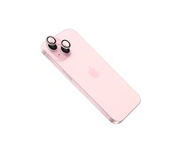 Ochranná skla čoček fotoaparátů  Camera Glass pro Apple iPhone 15/15 Plus, růžová
