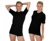 COOL triko s krátkým rukávem - dámské .L .černá černá, L, COOL - 100g/m2 - 100% polypropylen Ag+