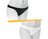 SILUET kalhotky tanga - dámské .L .bílá bílá, L, SILUET - 165g/m2 - 92% polyester Ag+, 8% elastan