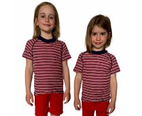 COOL barevné triko dětské .100 .červeno-černo-bílé pruhy 100, COOL - 100g/m2 - 100% polypropylen Ag+