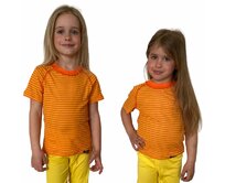 COOL barevné triko dětské .140 .oranžovo-žluté pruhy 140, COOL - 100g/m2 - 100% polypropylen Ag+