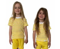 COOL barevné triko dětské .150 .žluto-bílé pruhy 150, COOL - 100g/m2 - 100% polypropylen Ag+