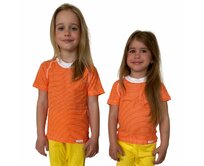 COOL barevné triko dětské .150 .oranžovo-bílé pruhy 150, COOL - 100g/m2 - 100% polypropylen Ag+