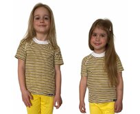 COOL barevné triko dětské .150 .žluto-černo-bílé pruhy 150, COOL - 100g/m2 - 100% polypropylen Ag+