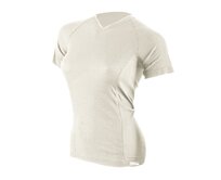 COOL triko V výstřih s krátkým rukávem - dámské .M .bílá bílá, M, COOL - 100g/m2 - 100% polypropylen Ag+