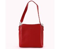 Tříoddílová černá kabelka na rameno i crossbody David Jones 6417 červená, syntetická kůže
