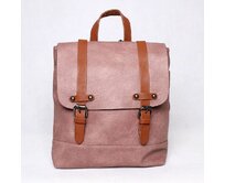 Malý městský růžový batoh FLORA&CO H6719 s obsahem 7l růžová, syntetická kůže