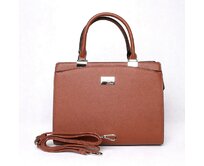 Hnědá středně velká elegantní kabelka do ruky FLORA&CO F6346 hnědá, syntetická kůže