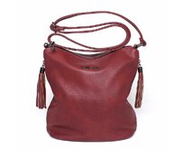 Středně velká tmavěčervená crossbody kabelka FLORA&CO H7150 červená, syntetická kůže