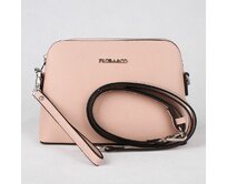 Malá pevná světlerůžová crossbody kabelka FLORA&CO F3772 růžová, syntetická kůže