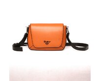 Malá pevná hnědá crossbody kabelka David Jones CM6080 hnědá, syntetická kůže