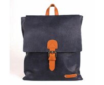Malý městský tmavěmodrý batoh FLORA&amp;CO H6771 s obsahem 6l modrá, syntetická kůže
