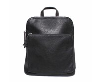 Černý batoh/crossbody kabelka FLORA&CO H6780, obsah 8 l černá, syntetická kůže