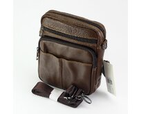 Pánská kožená hnědá crossbody taška Gregorio no. 409 hnědá, kůže