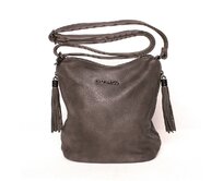 Malá/středně velká tmavěšedá crossbody kabelka FLORA&CO H5623 šedá, syntetická kůže