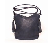 Malá/středně velká tmavěmodrá crossbody kabelka FLORA&CO H5623 modrá, syntetická kůže
