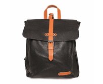 Středně velký městský černý batoh FLORA&CO H6730 s obsahem cca 7l černá, syntetická kůže