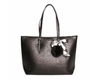 Černá velká elegantní kabelka na rameno FLORA&CO F2508 černá, syntetická kůže